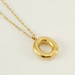 Gold color / 1 Piece Simple Series Simple Letter O Stainless Steel  Gold Color Women's Pendant Necklaces Picture15